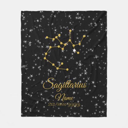 Sagittarius Constellation Fleece Deken (Voorkant)