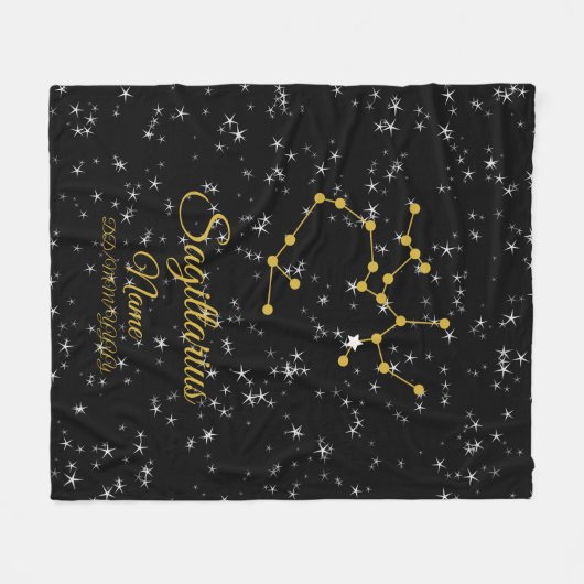 Sagittarius Constellation Fleece Deken (Voorkant (Horizontaal))