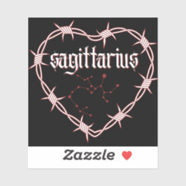 Sagittarius Constellation Gothic Barbed Wire Art Sticker
