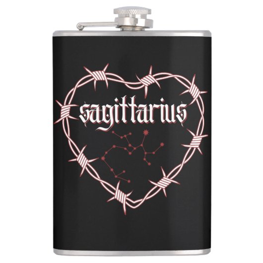 Sagittarius Constellation Gothic Dark Celestial Heupfles (Voorkant)
