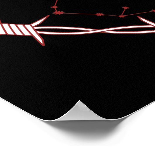 Sagittarius Constellation Gothic Dark Celestial Poster (Hoek)