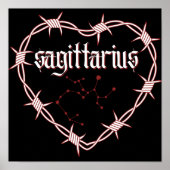 Sagittarius Constellation Gothic Dark Celestial Poster (Voorkant)