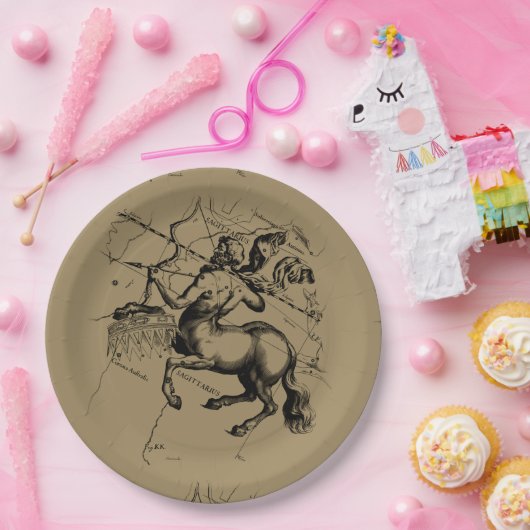 Sagittarius Constellation Hevelius1690 nov22-dec21 Papieren Bordje (Feest)