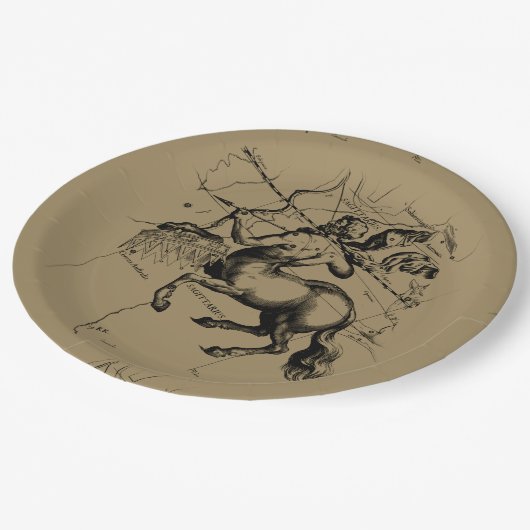 Sagittarius Constellation Hevelius1690 nov22-dec21 Papieren Bordje (Gekanteld)