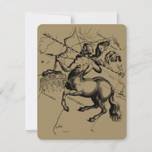 Sagittarius Constellation Hevelius 1690 Engraving (Voorkant)