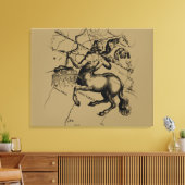 Sagittarius Constellation Hevelius 1690 Engraving Canvas Afdruk (Insitu (Woonkamer))