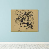 Sagittarius Constellation Hevelius 1690 Engraving Canvas Afdruk (Insitu (Houten vloer))