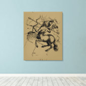 Sagittarius Constellation Hevelius 1690 Engraving Canvas Afdruk (Insitu (Houten vloer))