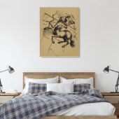 Sagittarius Constellation Hevelius 1690 Engraving Canvas Afdruk (Insitu (Slaapkamer))