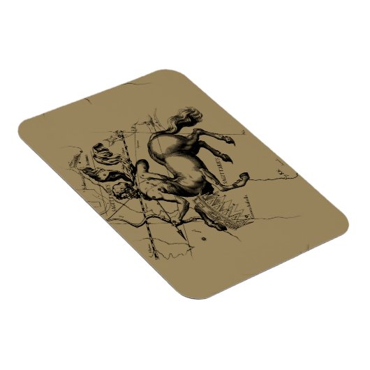 Sagittarius Constellation Hevelius 1690 Engraving Magneet (Rechterzijde)