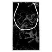 Sagittarius Constellation Hevelius 1690 on black Klein Cadeauzakje (Achterkant)