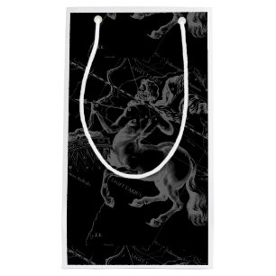 Sagittarius Constellation Hevelius 1690 on black Klein Cadeauzakje