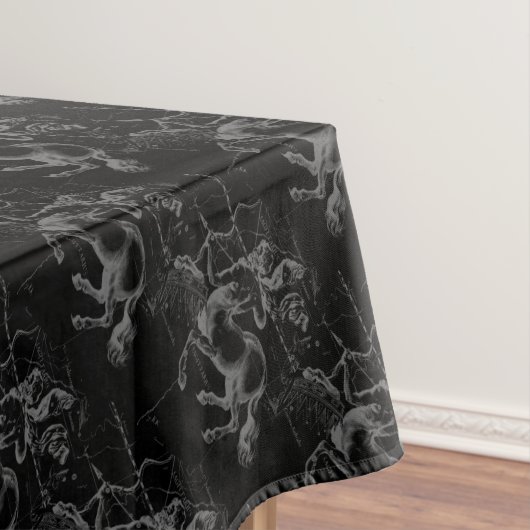 Sagittarius Constellation Hevelius 1690 on black Tafelkleed (Voorbeeld)