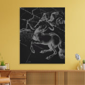Sagittarius Constellation Hevelius circa 1690 Canvas Afdruk (Insitu (Woonkamer))