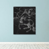 Sagittarius Constellation Hevelius circa 1690 Canvas Afdruk (Insitu (Houten vloer))