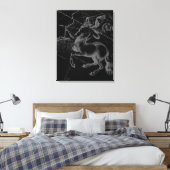 Sagittarius Constellation Hevelius circa 1690 Canvas Afdruk (Insitu (Slaapkamer))