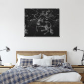 Sagittarius Constellation Hevelius circa 1690 Canvas Afdruk (Insitu (Slaapkamer))