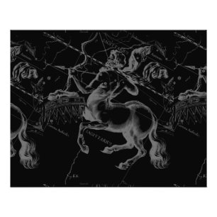 Sagittarius Constellation Hevelius circa 1690 Foto Afdruk