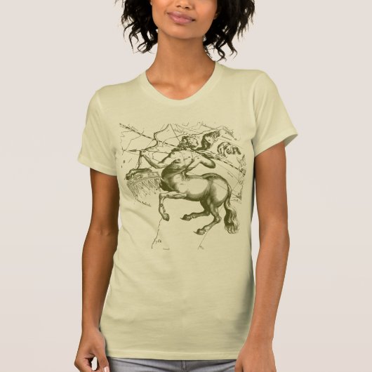 Sagittarius Constellation Hevelius circa 1690 T-shirt (Voorkant)