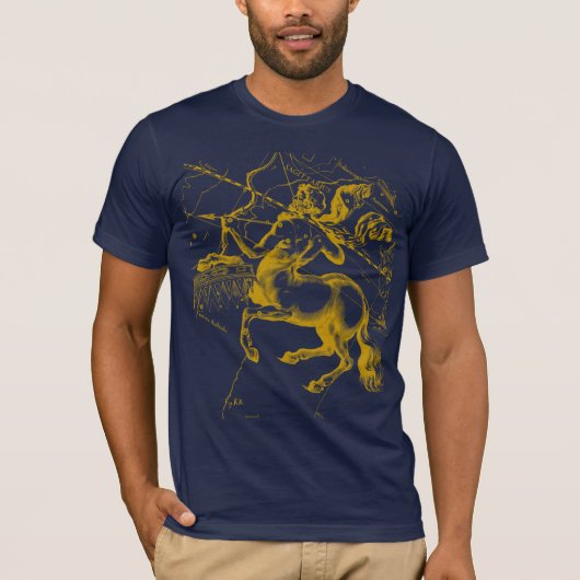 Sagittarius Constellation Hevelius circa 1690 T-shirt (Voorkant)