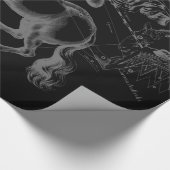 Sagittarius Constellation Hevelius Map on Black Cadeaupapier (Hoek)