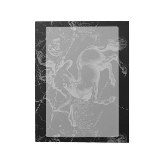 Sagittarius Constellation Hevelius Map on Black Notitieblok (Linkerzijde)