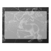 Sagittarius Constellation Hevelius Map on Black Notitieblok (Voorkant)