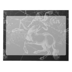 Sagittarius Constellation Hevelius Map on Black Notitieblok