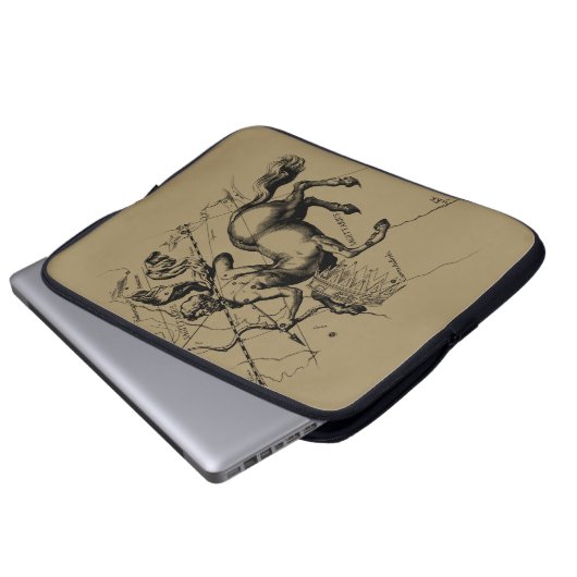 Sagittarius Constellation Map door Hevelius Laptop Sleeve (Voorkant onderkant)