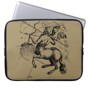 Sagittarius Constellation Map door Hevelius Laptop Sleeve