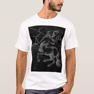 Sagittarius Constellation Map door Hevelius op Bla T-shirt