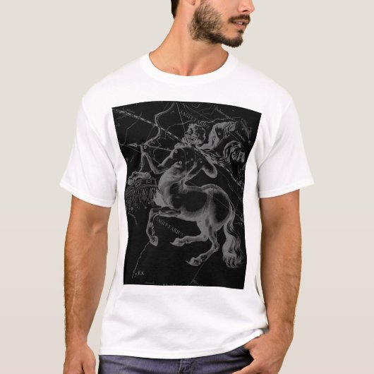 Sagittarius Constellation Map door Hevelius op Bla T-shirt (Voorkant)