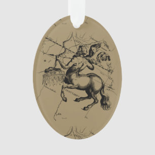 Sagittarius Constellation Map door Hevelius Ornament