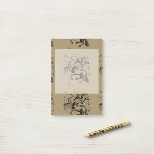 Sagittarius Constellation Map door Hevelius Post-it® Notes (Op bureau)
