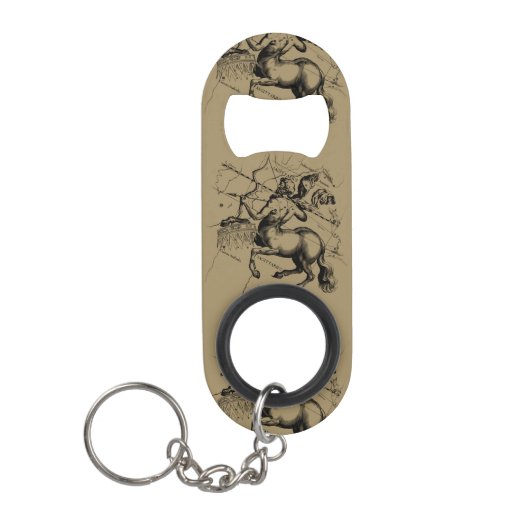 Sagittarius Constellation Map door Hevelius Sleutelhanger Flessenopener (Voorkant)
