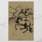 Sagittarius Constellation Map Engraving Hevelius Briefpapier (Voorkant)