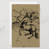 Sagittarius Constellation Map Engraving Hevelius Briefpapier (Voorkant / Achterkant)
