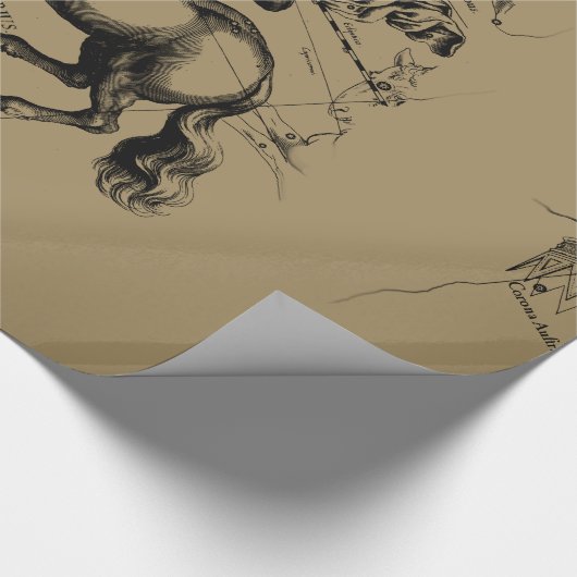 Sagittarius Constellation Map Engraving Hevelius Cadeaupapier (Hoek)