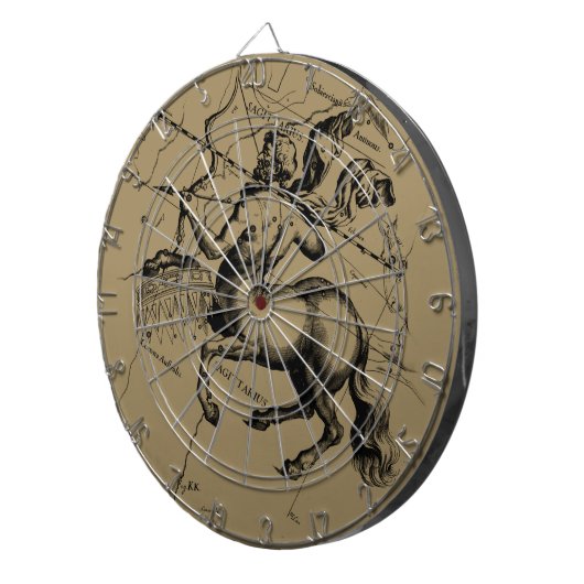 Sagittarius Constellation Map Engraving Hevelius Dartbord (Voorkant Rechts)
