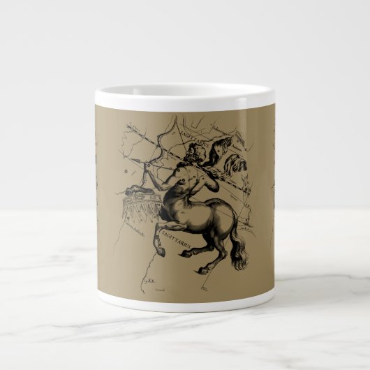 Sagittarius Constellation Map Engraving Hevelius Grote Koffiekop (Voorkant)