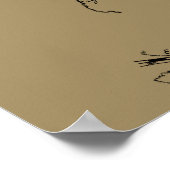 Sagittarius Constellation Map Engraving Hevelius Poster (Hoek)