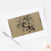 Sagittarius Constellation Map Engraving Hevelius Rechthoekige Sticker (Envelop)