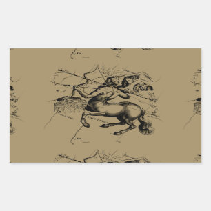 Sagittarius Constellation Map Engraving Hevelius Rechthoekige Sticker