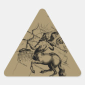 Sagittarius Constellation Map Engraving Hevelius Sticker (Voorkant)