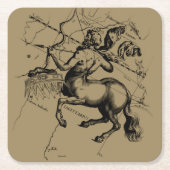 Sagittarius Constellation Map Hevelius 1690 Kartonnen Onderzetters (Voorkant)