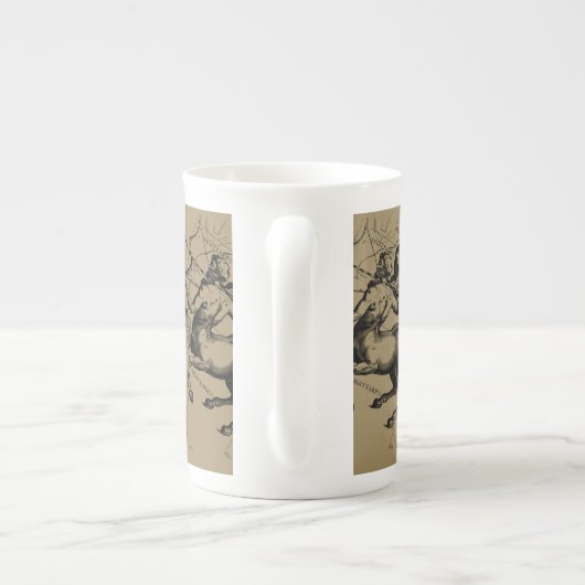 Sagittarius Constellation Map Hevelius 1690 Porselein Kop (Achterkant)