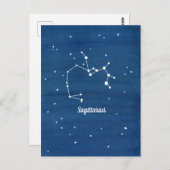 Sagittarius Constellation Night Sky Indigo Briefkaart (Voorkant / Achterkant)