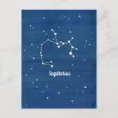 Sagittarius Constellation Night Sky Indigo Briefkaart (Voorkant)