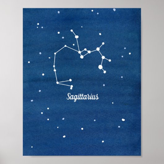 Sagittarius Constellation Night Sky Poster (Voorkant)