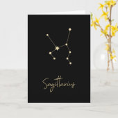 Sagittarius Constellation Zodiac Kaart (Gele Bloem)